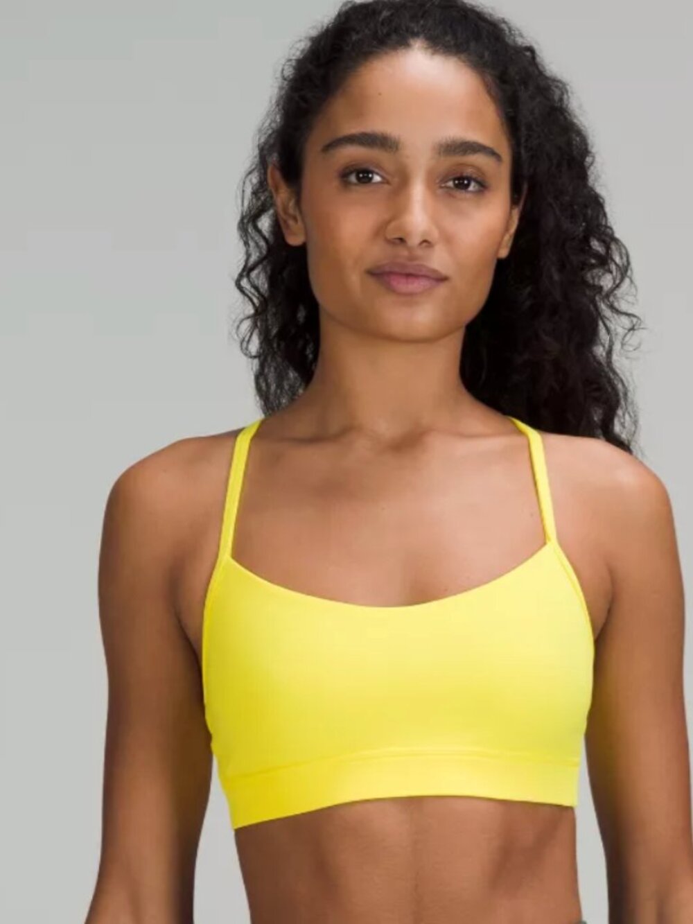 LuluLemon Flow Y Nulu Bra Neon Yellow